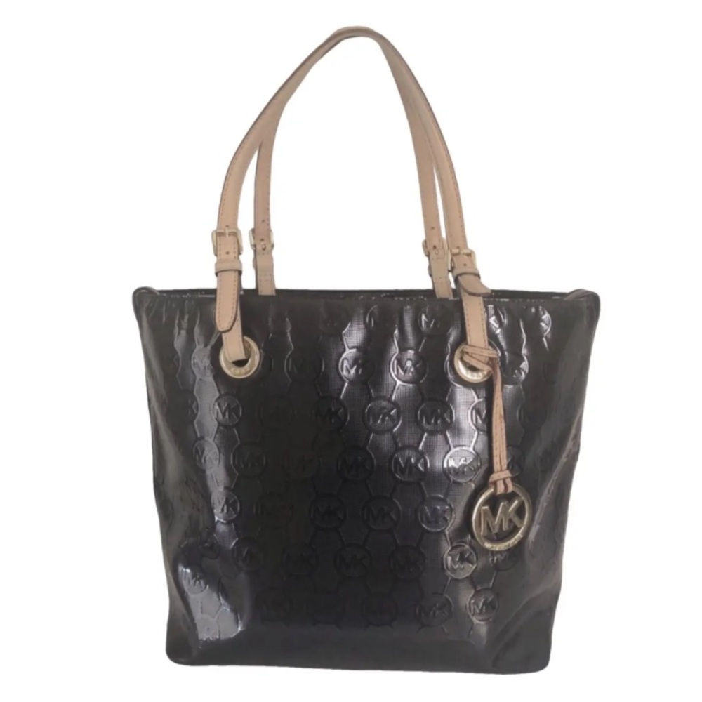 Michael Kors Black and Tan Tote Bag